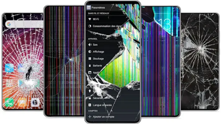 Broken Screen Wallpaper 4K android App screenshot 1